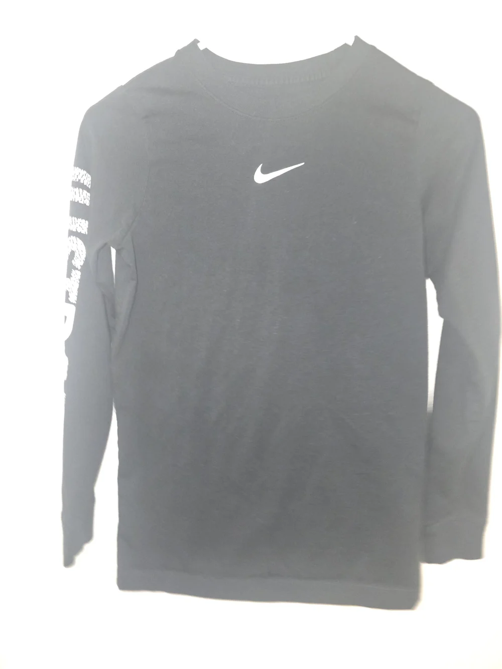 Nike Men's Black Long-Sleeve Swoosh Logo Tee